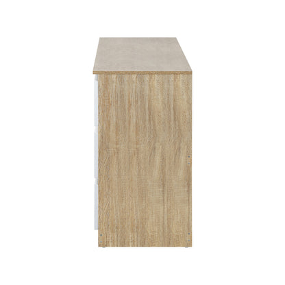 6 Chest of Drawers Tallboy Cabinet Dresser Table Wooden White Furniture