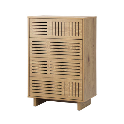 4 Chest of Drawers Storage Cabinet Dresser Tallboy Natural