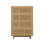 Chest Of Drawers 4 Drawer Storage Cabinet Tallboy Natural Wood 2 Pack