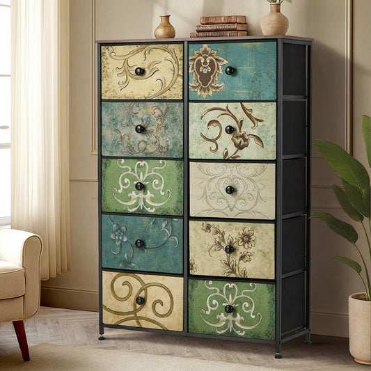 10 Chest of Drawers Fabric Cabinet Tower Tallboy Dresser