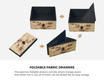 8 6 &9-Drawer Chest Fabric Tallboy Retro Vintage Dresser Bedroom Storage Organizer