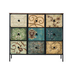 8 6 &9-Drawer Chest Fabric Tallboy Retro Vintage Dresser Bedroom Storage Organizer