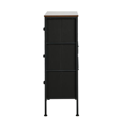 6 Chest Of Drawers Retro Tallboy Dresser Foldable Fabric - 6