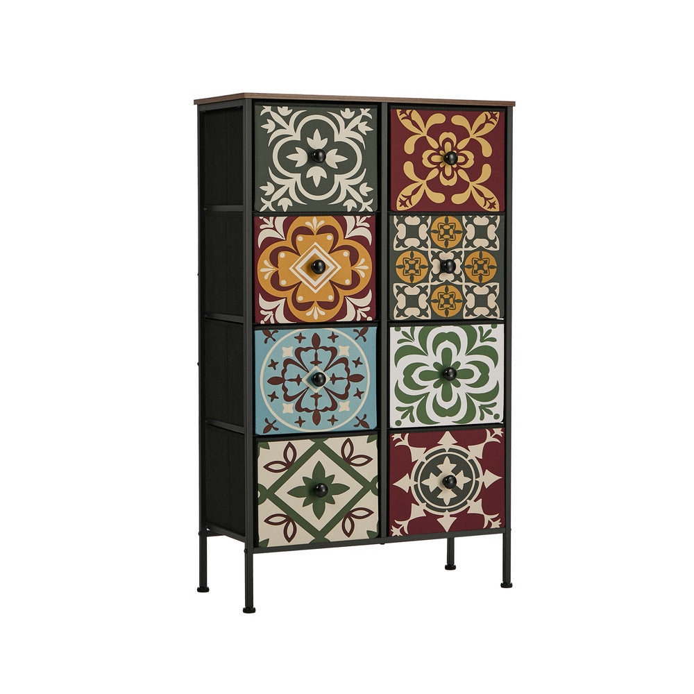 8 Drawer Retro Tallboy Dresser Fabric | HomeAndLiving