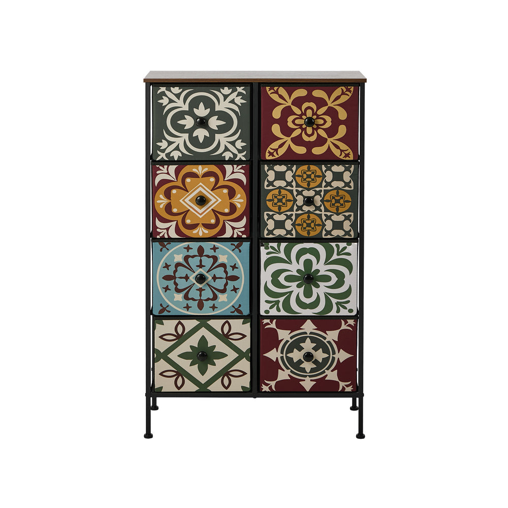 8 Drawer Retro Tallboy Dresser Fabric | HomeAndLiving