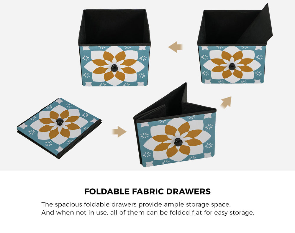 9 Drawer Tallboy Dresser Bohemian Fabric | HomeAndLiving