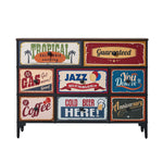 8 Chest of Drawers Fabric Retro Vintage Multi-colour