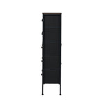 5-Drawer Chest Rattan Fabric Dresser Tallboy Bedroom Storage Organizer
