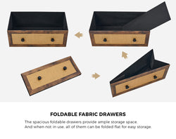 15 &8-Drawer Chest Rattan Fabric Dresser Tallboy Retro Vintage Bedroom Storage