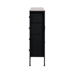 6-Drawer Chest Rattan Fabric Dresser Tallboy Retro Vintage Bedroom Storage
