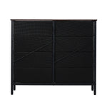 6-Drawer Chest Rattan Fabric Dresser Tallboy Retro Vintage Bedroom Storage
