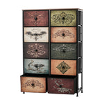 10 Chest Of Drawers Retro Tallboy Printed Foldable Fabric