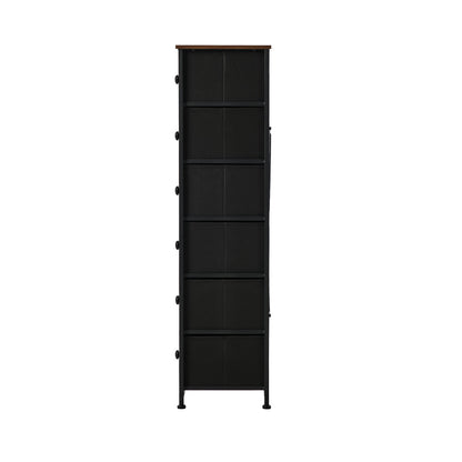 6 Drawer Retro Tallboy Fabric Storage | HomeAndLiving