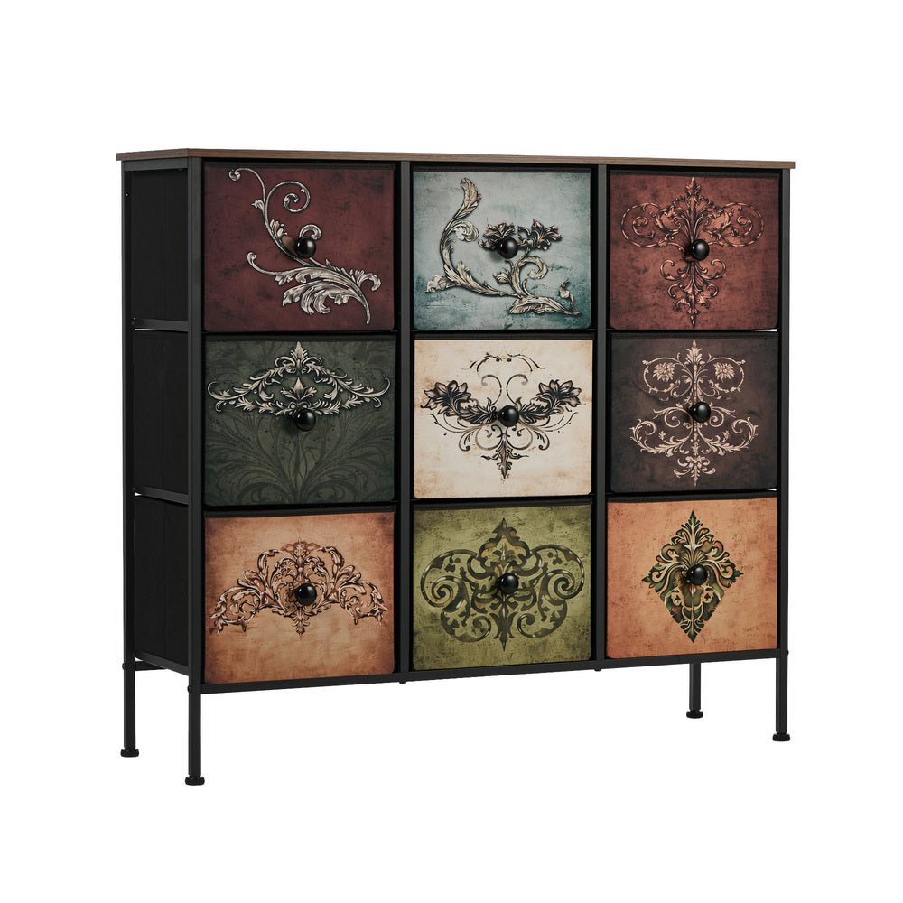 9 Drawer Retro Tallboy Foldable Fabric | HomeAndLiving