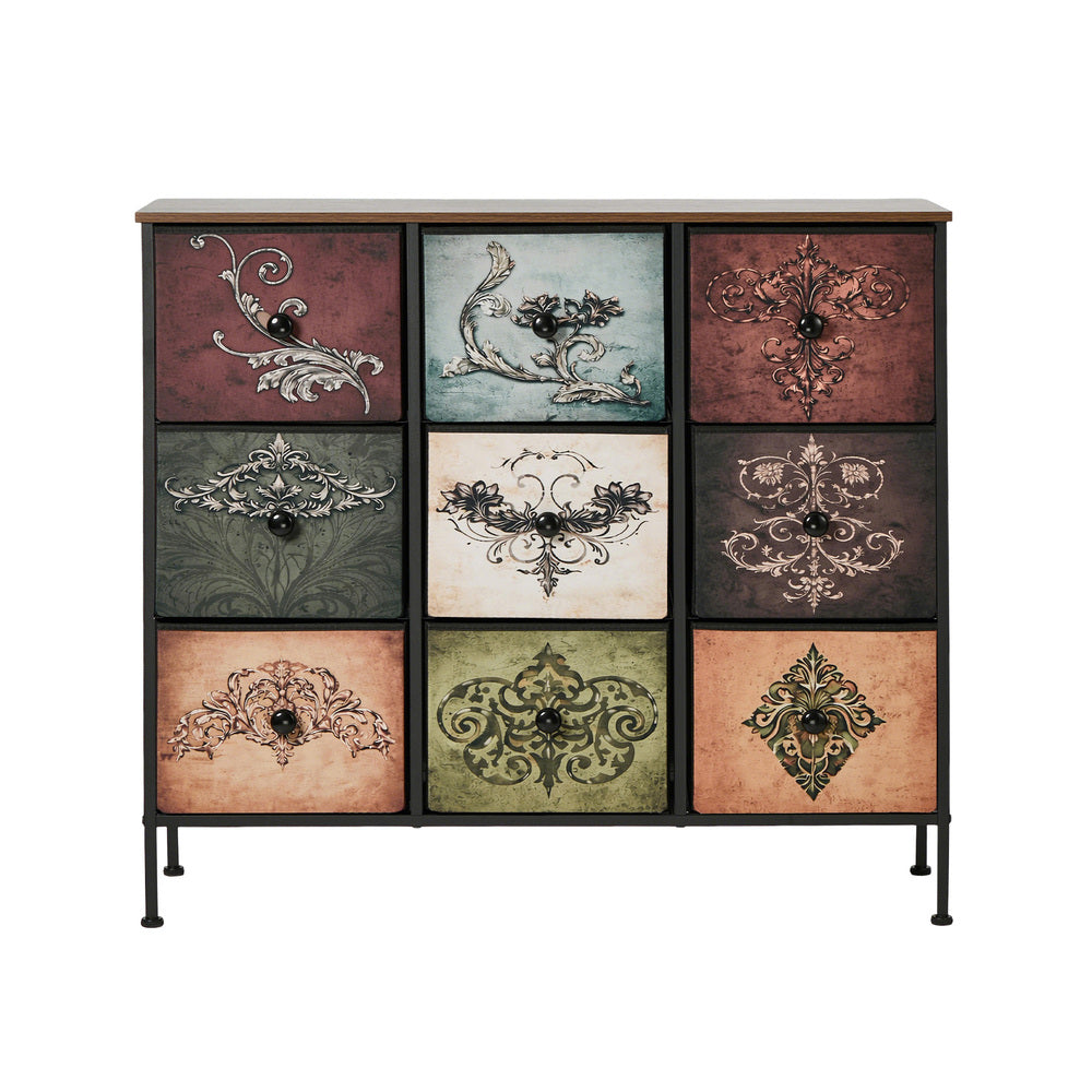 9 Drawer Retro Tallboy Foldable Fabric | HomeAndLiving