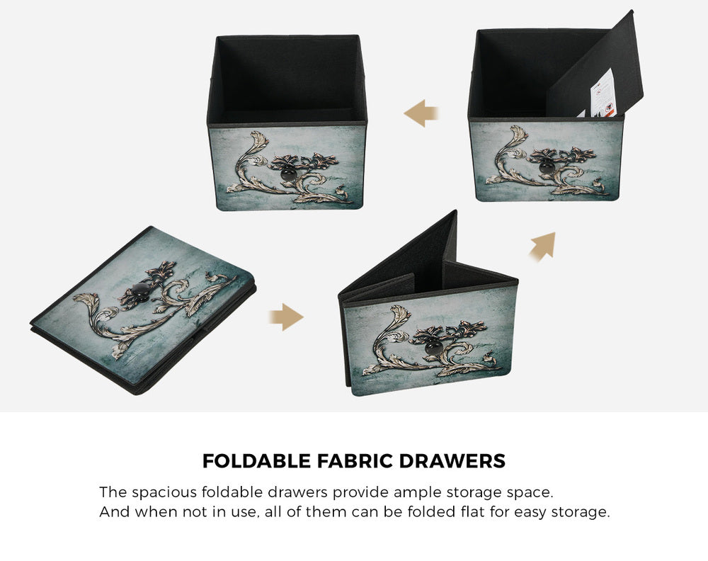 9 Drawer Retro Tallboy Foldable Fabric | HomeAndLiving