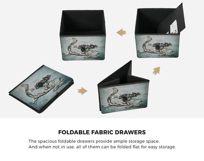 9 Drawer Retro Tallboy Foldable Fabric | HomeAndLiving