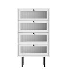 Chest Of Drawers 4 Drawer Tallboy Dresser Cabinet White 2 Pack