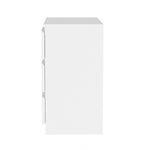3 Chest of Drawers Lowboy Handle-Free White