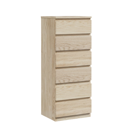 3/6 Chest of Drawers Lowboy Dresser Table Black/Natural