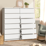 6 Chest of Drawers Lowboy Handle-Free White