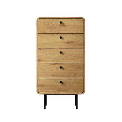 14 Chest of Drawers Dresser Tallboy Wooden Handle Natural & Black