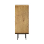5 Chest of Drawers Dresser Tallboy Wooden Handle Natural & Black