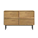 Chest Of Drawers 6 Drawer Tallboy Storage Cabinet Natural Wood Finish