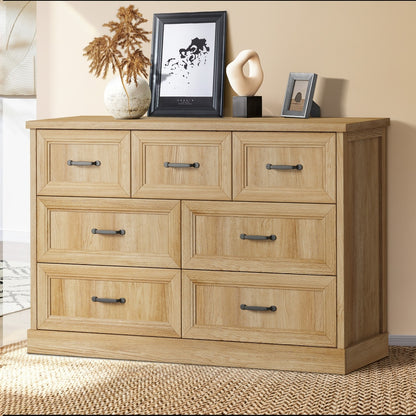 15 Drawer Tallboy Dresser Bedroom Storage Cabinet Natural Wood
