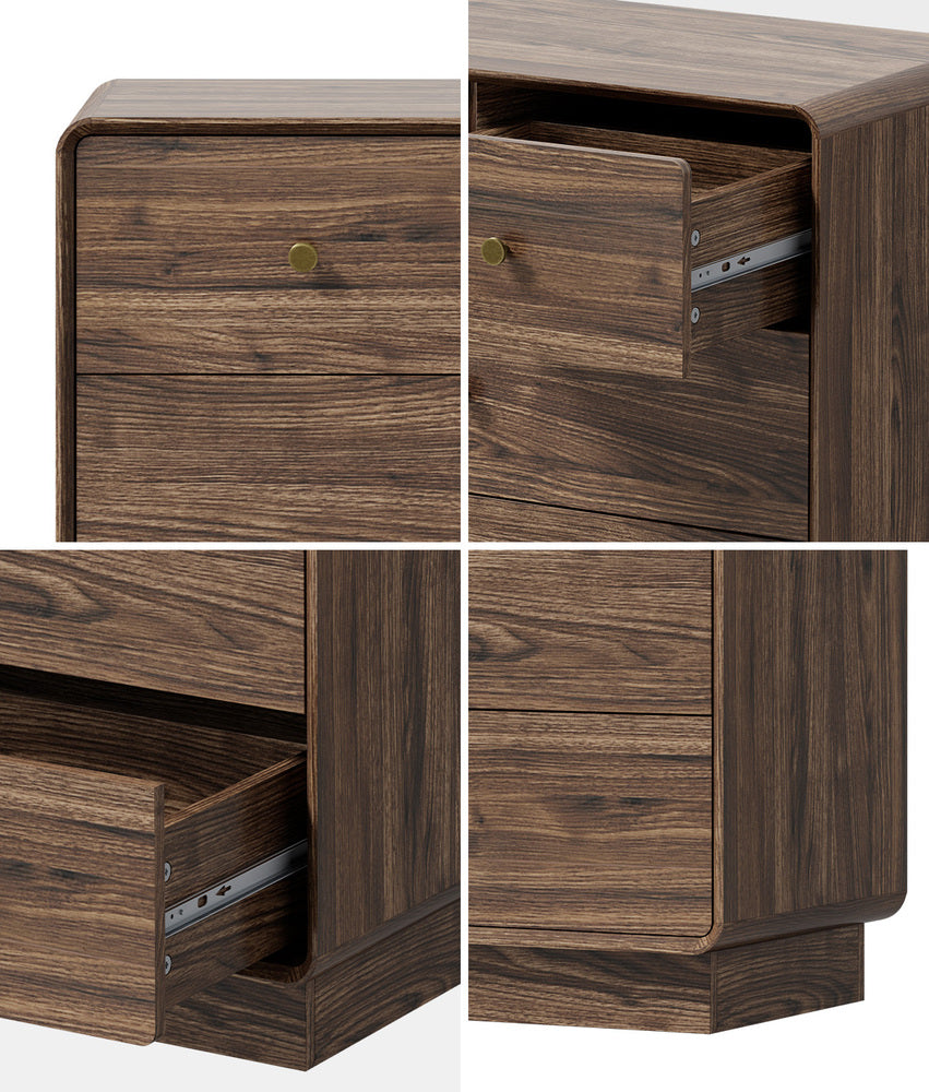 Tall Walnut Chest Of Drawers 80x39.5x91cm