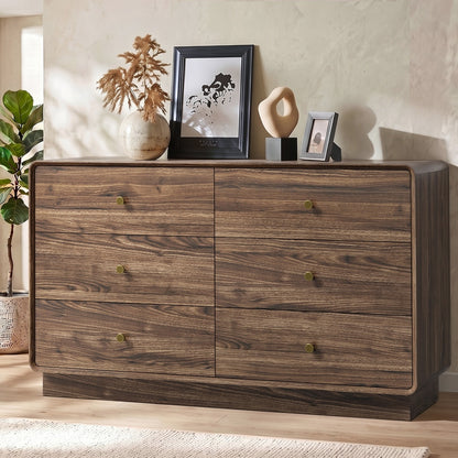 Lowboy Chest Walnut Storage 120x39.5x71cm