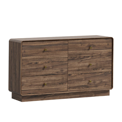Lowboy Chest Walnut Storage 120x39.5x71cm