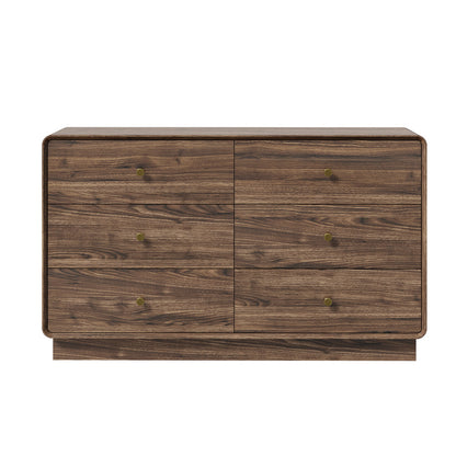 Lowboy Chest Walnut Storage 120x39.5x71cm