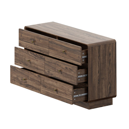 Lowboy Chest Walnut Storage 120x39.5x71cm