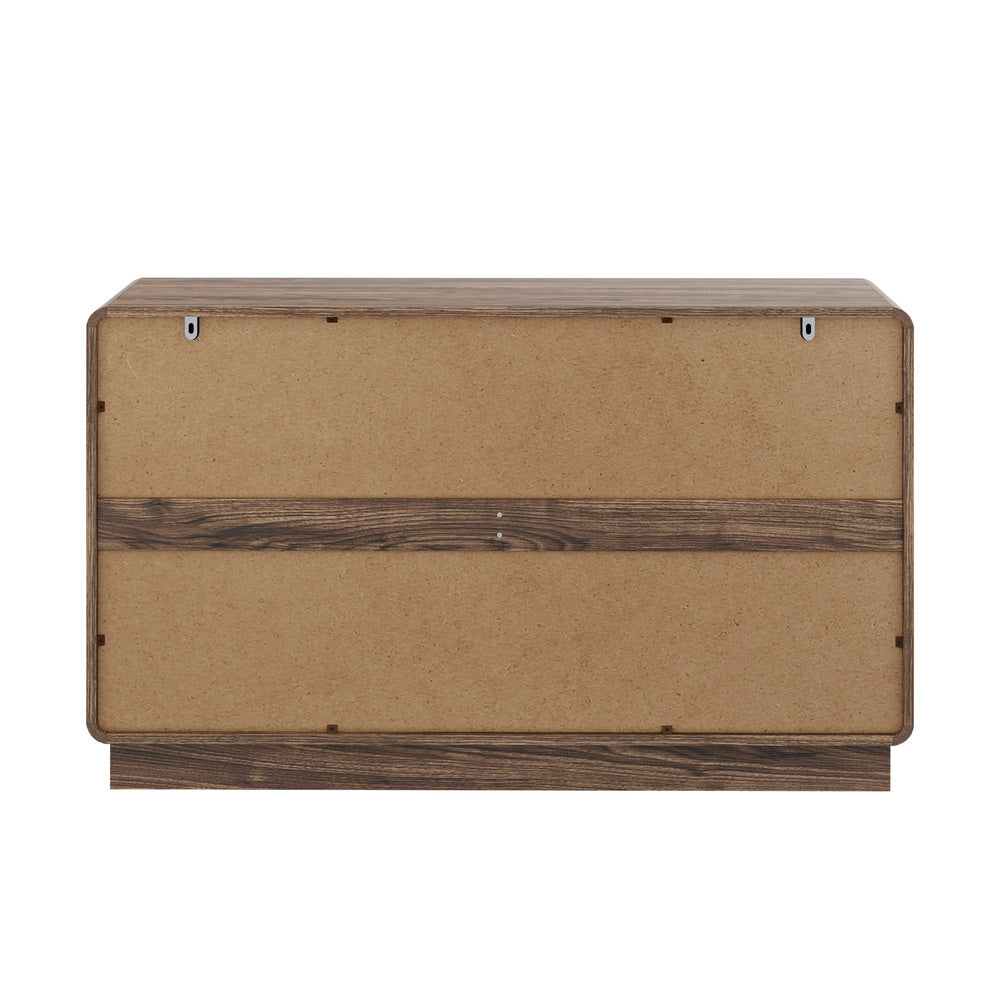 Lowboy Chest Walnut Storage 120x39.5x71cm