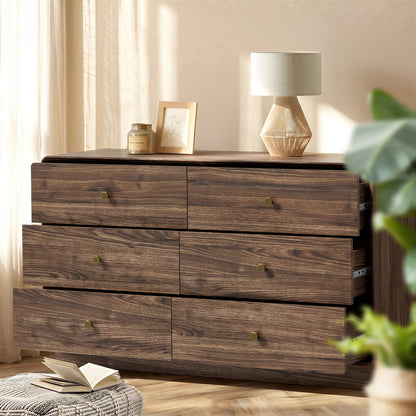 Lowboy Chest Walnut Storage 120x39.5x71cm