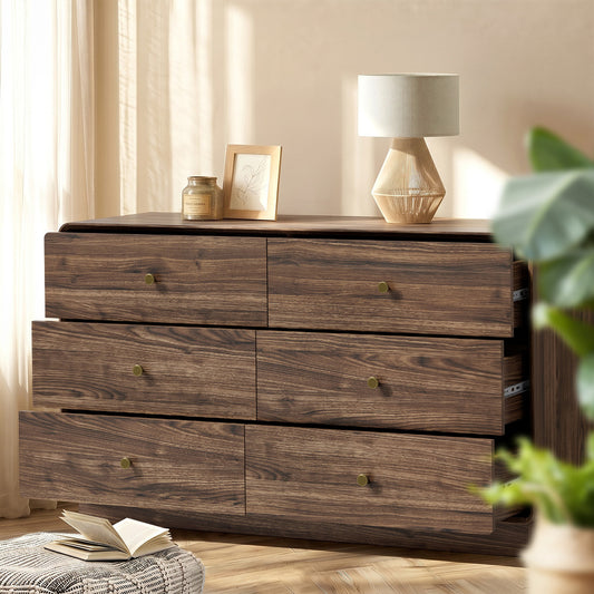 Lowboy Chest Walnut Storage 120x39.5x71cm