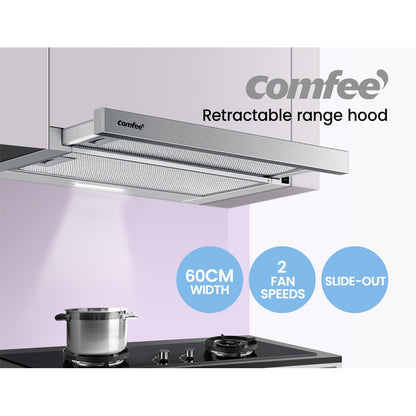 Rangehood 600Mm Slide Out Stainless Steel Canopy Filter Replacement 2Pcs