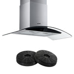 Comfee Rangehood 900Mm Stainless Led Glass Kitchen With 2 Pcs Filter Replacement