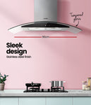 900mm Range Hood Stainless Steel LED Glass Home Kitchen