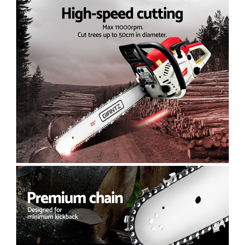 62Cc 20" Bar E-Start Pruning Chainsaw, Commercial Grade