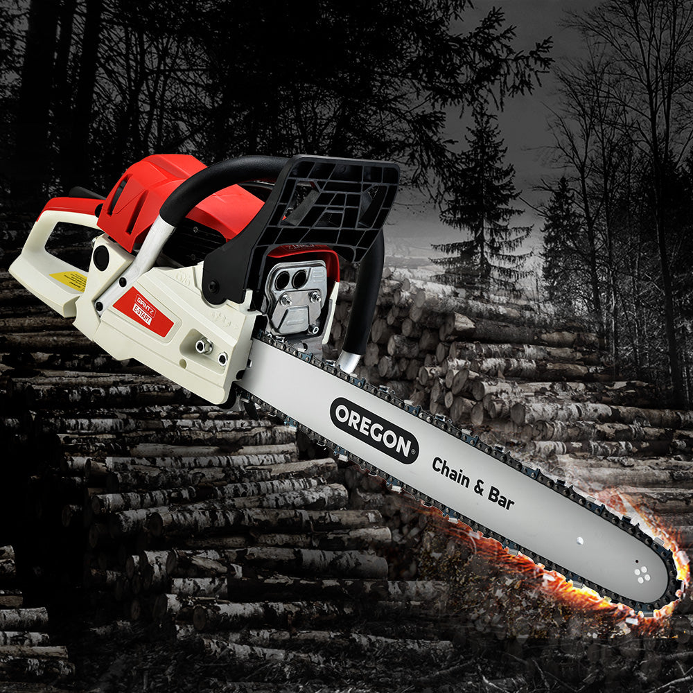 52Cc 20" Oregon Bar E-Start Pruning Chainsaw, Commercial Grade