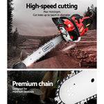 Petrol Chainsaw Chain Saw E-Start Commercial 45cc 16'' Top Handle Tree