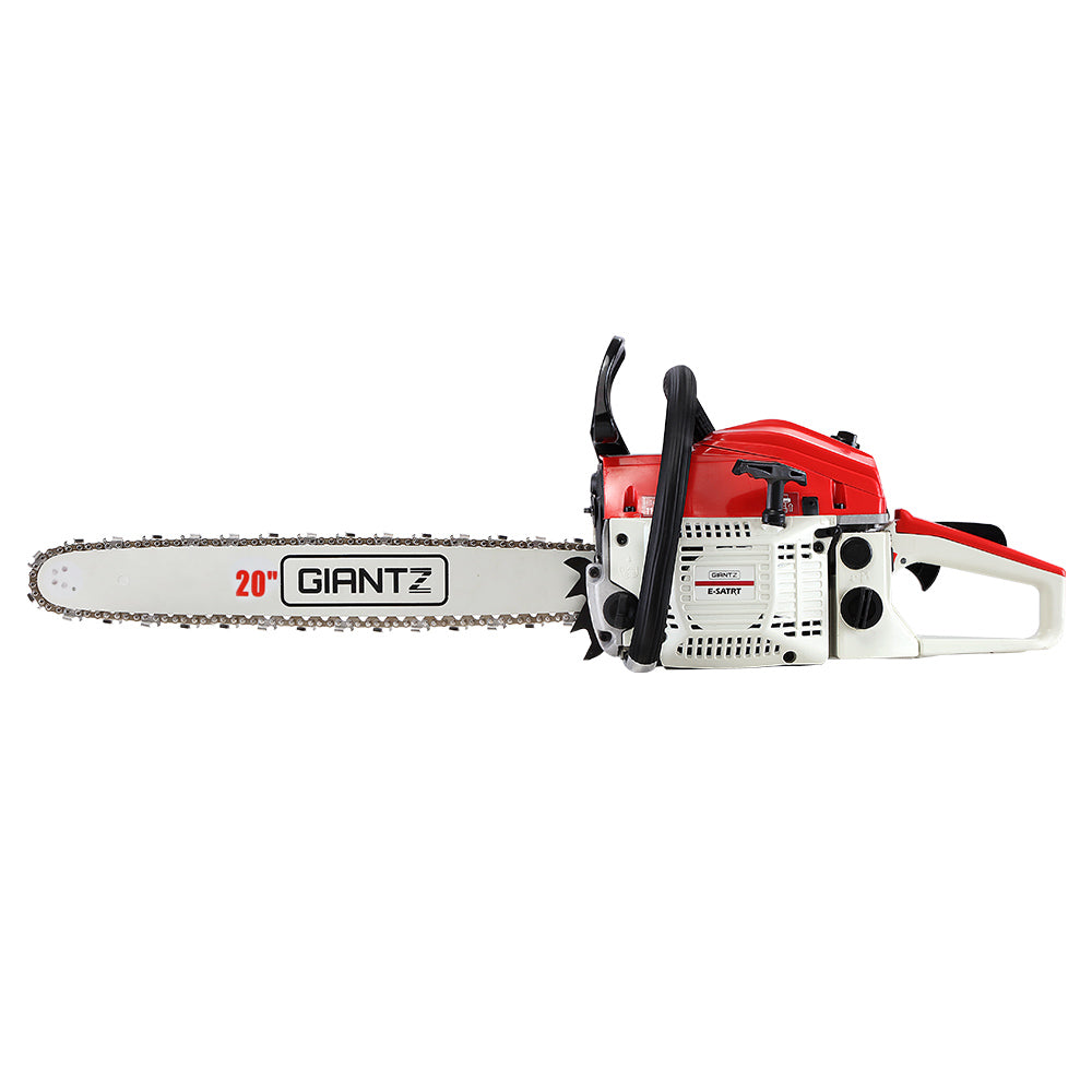 52Cc 20" Bar E-Start Pruning Chainsaw (White), Commercial Grade