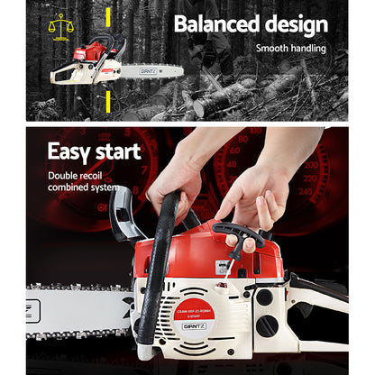 75Cc 18" Bar E-Start Pruning Chainsaw, Commercial Grade