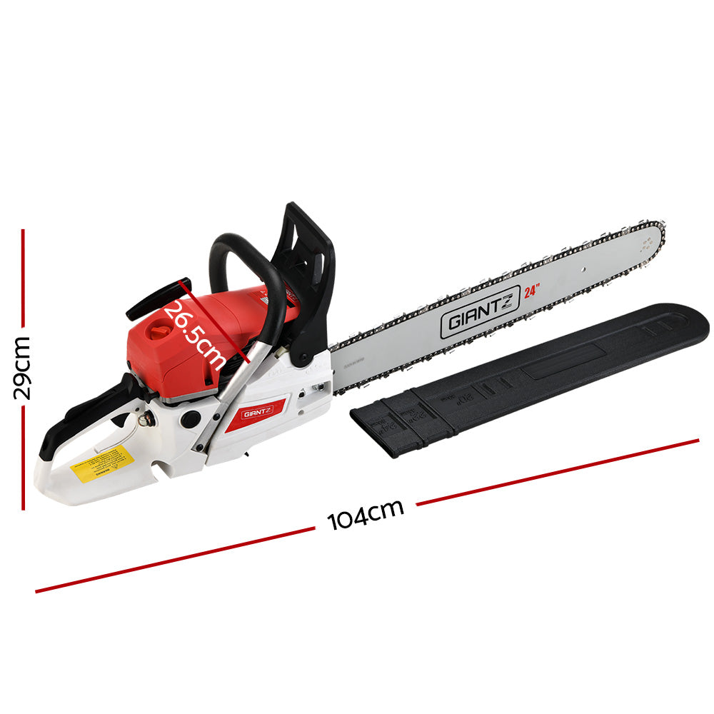 72Cc 24" Bar E-Start Pruning Chainsaw, Commercial Grade
