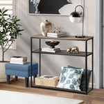 Hall Console Table Metal Hallway Desk Entry Display Wooden Furniture