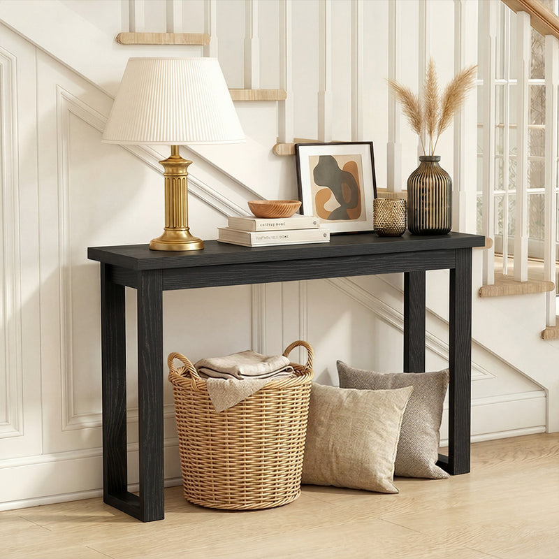 Narrow Console Table Black Hallway Display | HomeAndLiving