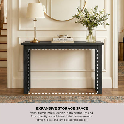 Narrow Console Table Black Hallway Display | HomeAndLiving