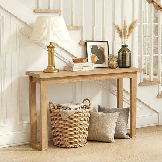 Console Table Narrow Hall Entryway Desk Table Display Shelf